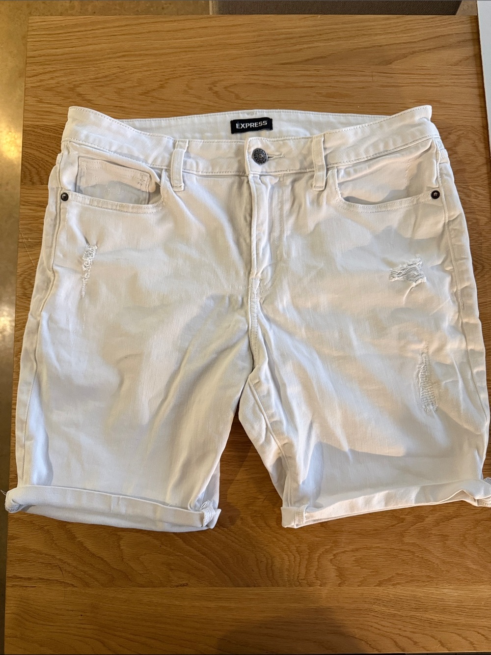 Men’s Express Shorts - White Slim 33
